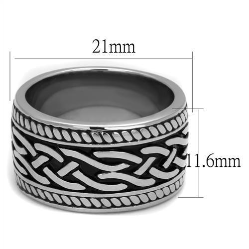 Men Stainless Steel Epoxy Ring