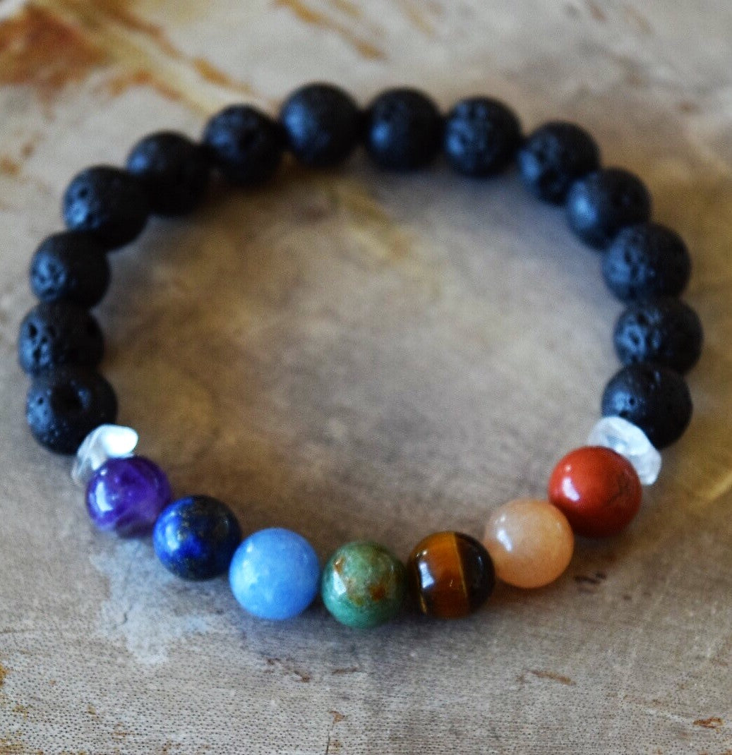 Aromatherapy Diffuser Bracelet with Genuine Gemstones!