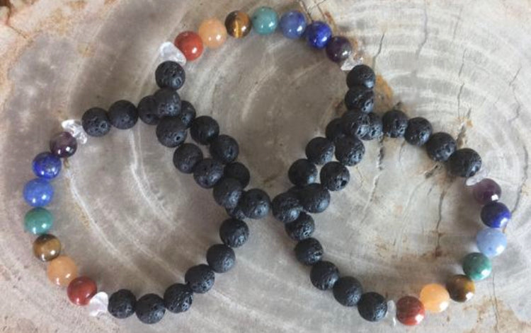 Aromatherapy Diffuser Bracelet with Genuine Gemstones!